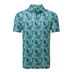FootJoy Garden Print Lisle Herren Poloshirt, dunkelblau