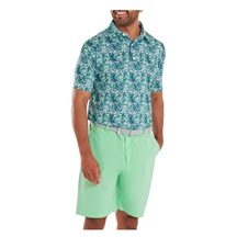 FootJoy Garden Print Lisle Herren Poloshirt, dunkelblau