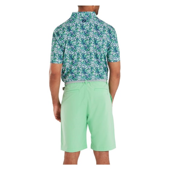 FootJoy Garden Print Lisle Herren Poloshirt, dunkelblau