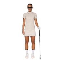 J.Lindeberg Tour Tech Print Damen Poloshirt, moonbeam