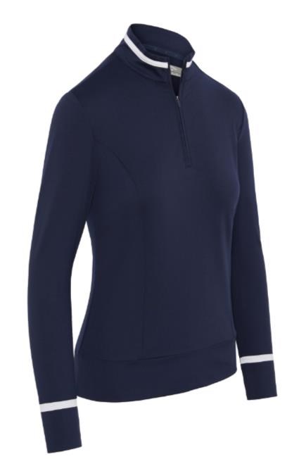 Callaway Thermal Long Sleeve Colourblock Damen Poloshirt, dunkelblau