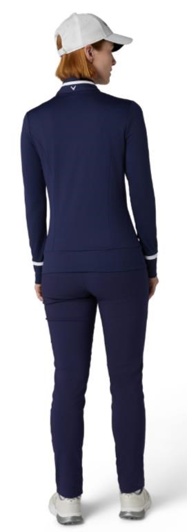 Callaway Thermal Long Sleeve Colourblock Damen Poloshirt, dunkelblau
