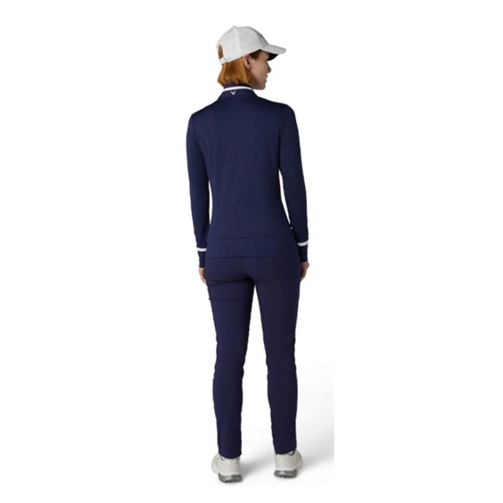 Callaway Thermal Long Sleeve Colourblock Damen Poloshirt, dunkelblau