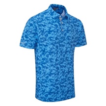 PING Julian Herren Poloshirt, tidal blue multi