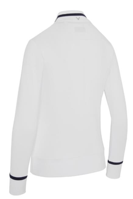 Callaway Thermal Long Sleeve Colourblock Damen Poloshirt, weiss