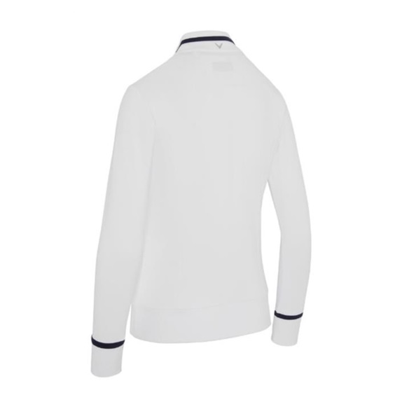 Callaway Thermal Long Sleeve Colourblock Damen Poloshirt, weiss