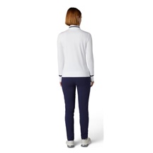 Callaway Thermal Long Sleeve Colourblock Damen Poloshirt, weiss