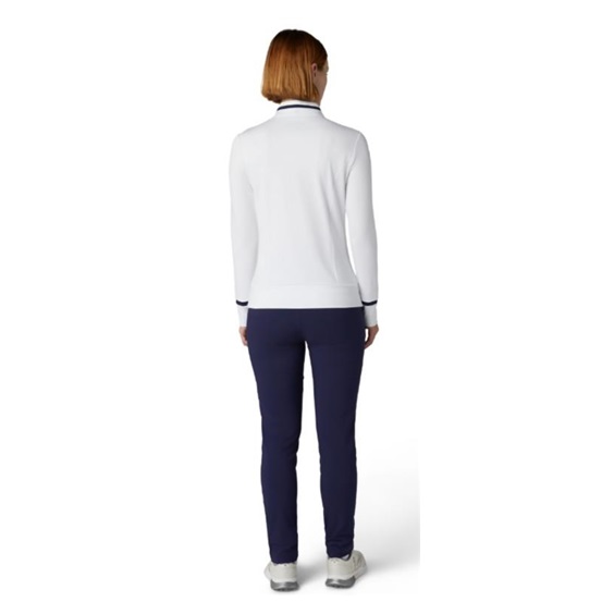 Callaway Thermal Long Sleeve Colourblock Damen Poloshirt, weiss
