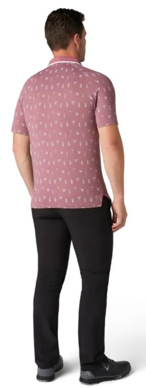 Callaway Geo Cocktail Print Herren Poloshirt, mesa rose