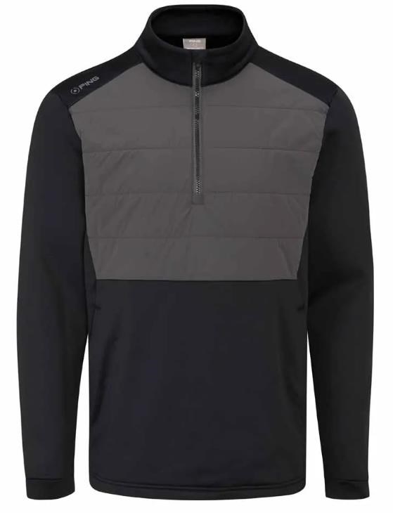 Ping Astbury fleece Herrenjacke, schwarz/grau