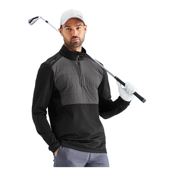 Ping Astbury fleece Herrenjacke, schwarz/grau