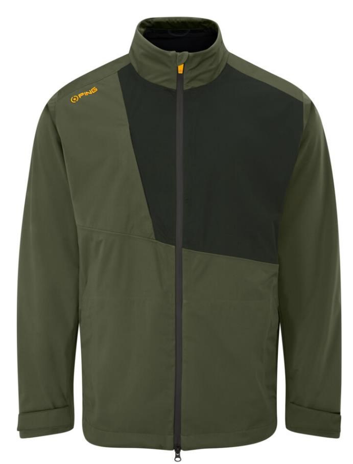 Ping Impervious Waterproof Wasserdichte Herrenjacke, dark olive/schwarz
