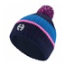 Ping Bassett Striped Knitted Herren Wintermütze, navy/tidal blue multi