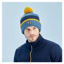 Ping Bassett Striped Knitted Herren Wintermütze, blue fusion multi