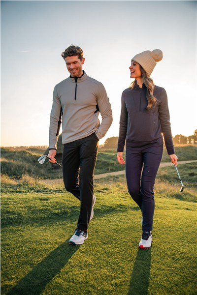 Callaway Brushed Rib 1/4 Zip Herren Sweatshirt, concrete