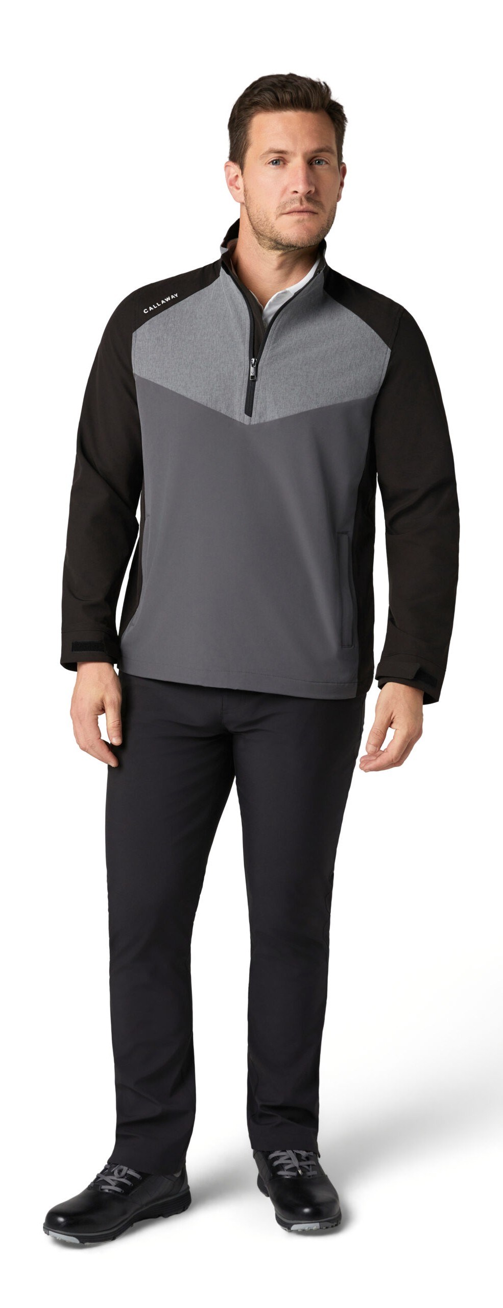 Callaway 1/2 Zip Wind Herrenjacke, caviar