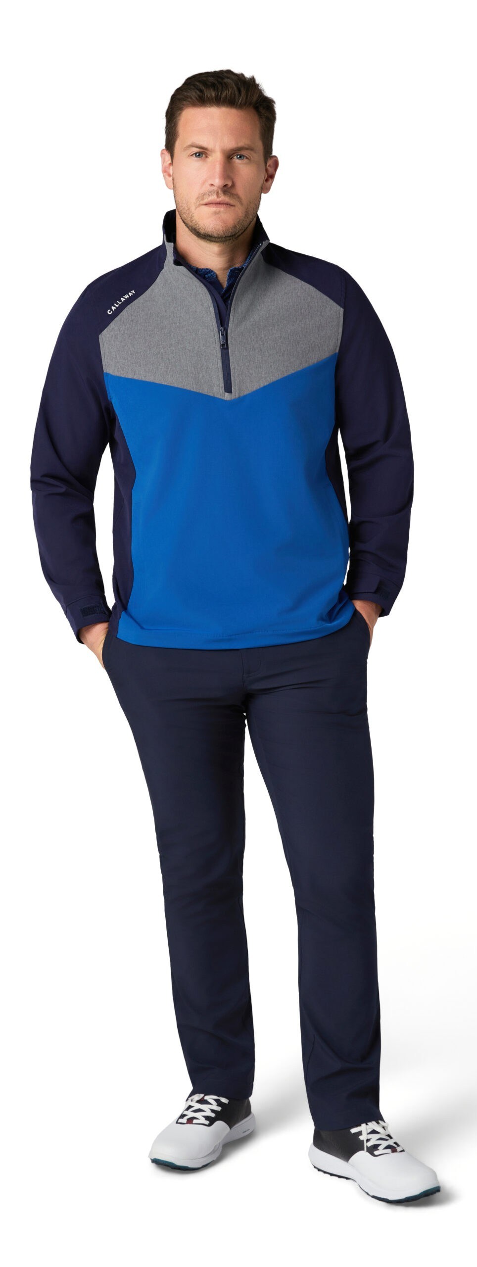 Callaway 1/2 Zip Wind Herrenjacke, peacoat