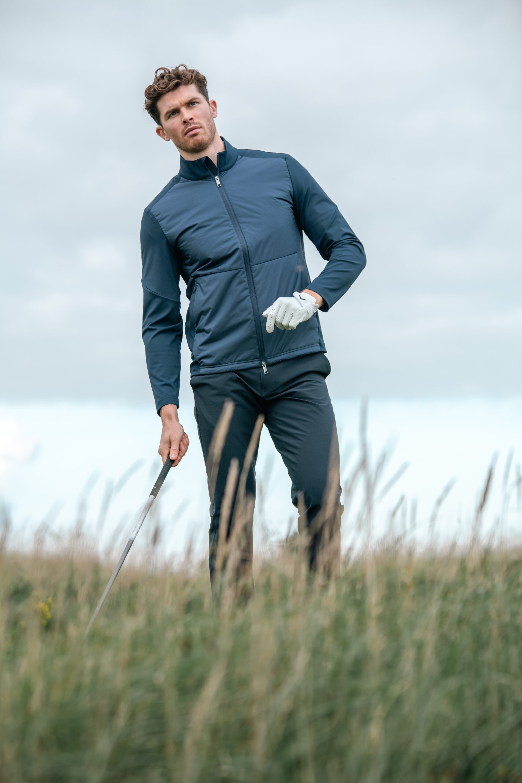 Callaway Mixed Media Full Zip Herrenjacke, dunkelblau