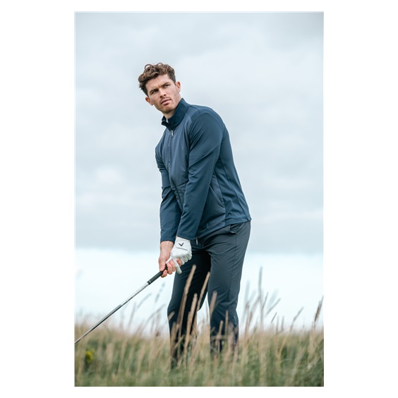 Callaway Mixed Media Full Zip Herrenjacke, dunkelblau