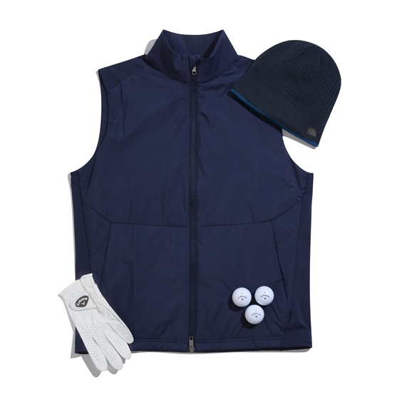Callaway Mixed Media Herren Weste, dunkelblau