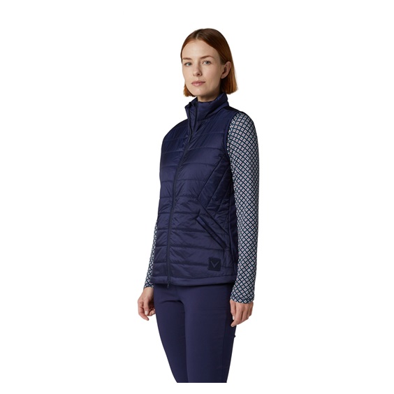 Callaway Quilted Puffer Damen Weste, dunkelblau