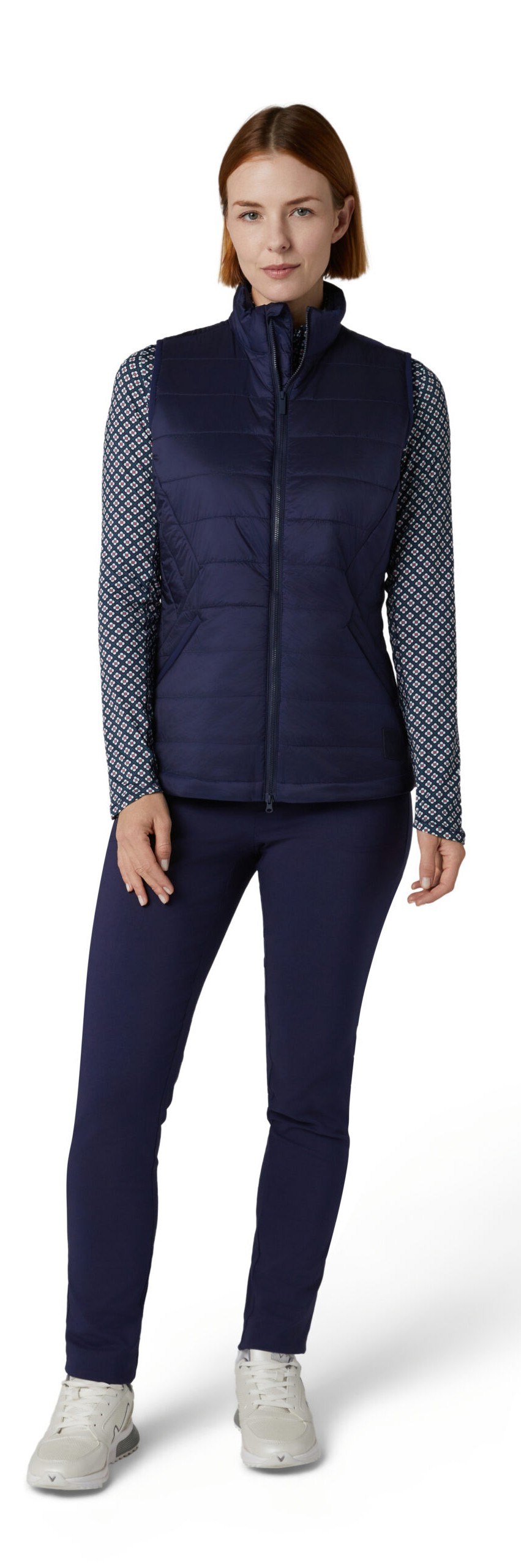 Callaway Quilted Puffer Damen Weste, dunkelblau