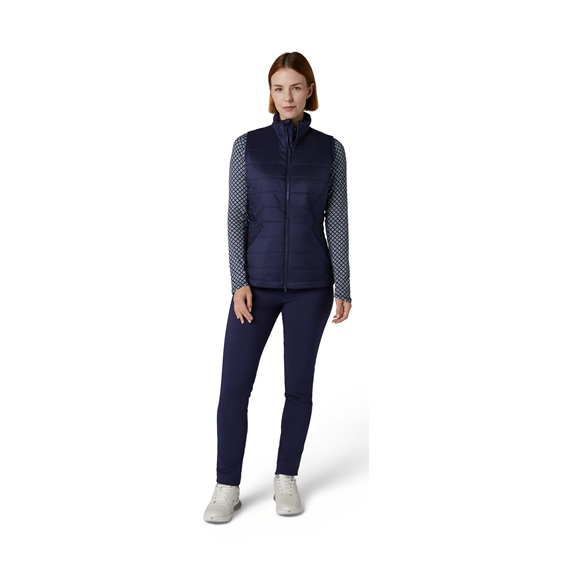 Callaway Quilted Puffer Damen Weste, dunkelblau
