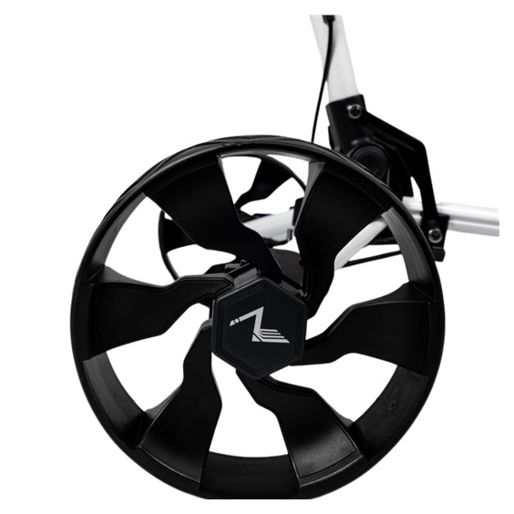 TriLite T-Flash golftrolley, weiss/schwarz, Carbon-Dekor