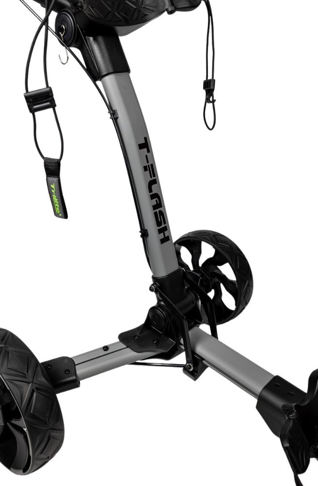 TriLite T-Flash golftrolley, grau/schwarz, Carbon-Dekor