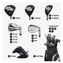 Callaway XR 26 13PC Black/Silver Herren Golfset, Stahl, LH, Regular