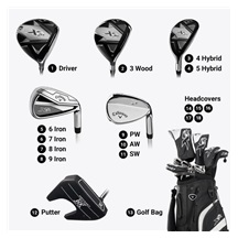 Callaway XR 26 13PC Black/Silver Herren Golfset, Stahl, +1", Stiff