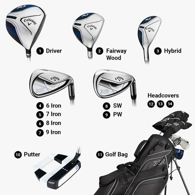 Callaway XT 11PC Black Junior Golfset, 147-175cm, LH