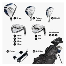Callaway XT 11PC Black Junior Golfset, 147-175cm, LH