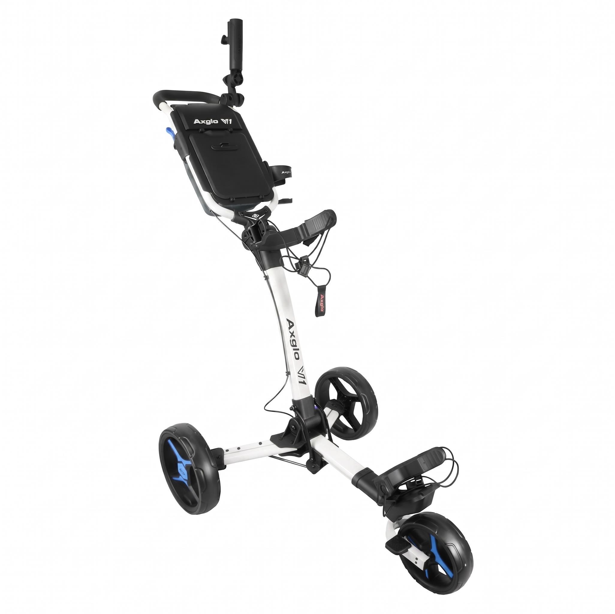 Axglo V1 Manuell Golftrolley, weiss/blau