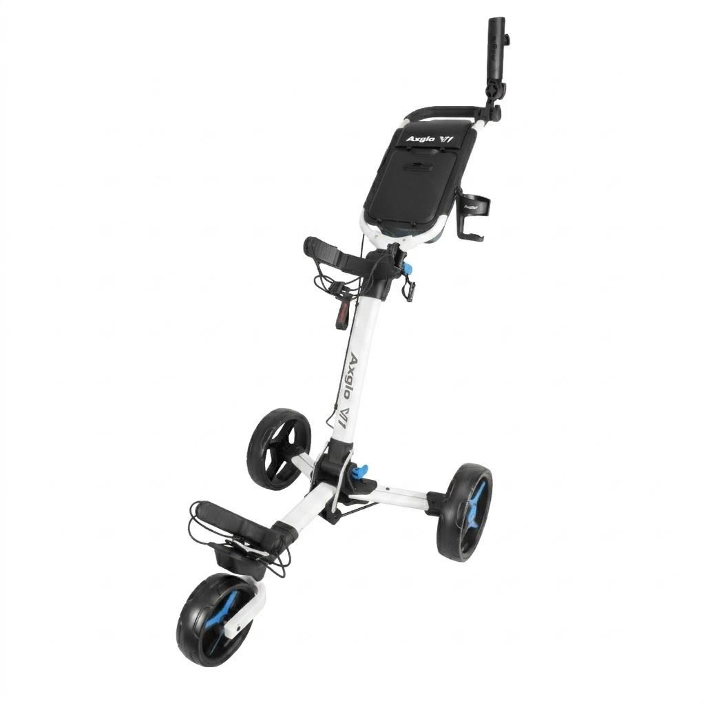 Axglo V1 Manuell Golftrolley, weiss/blau