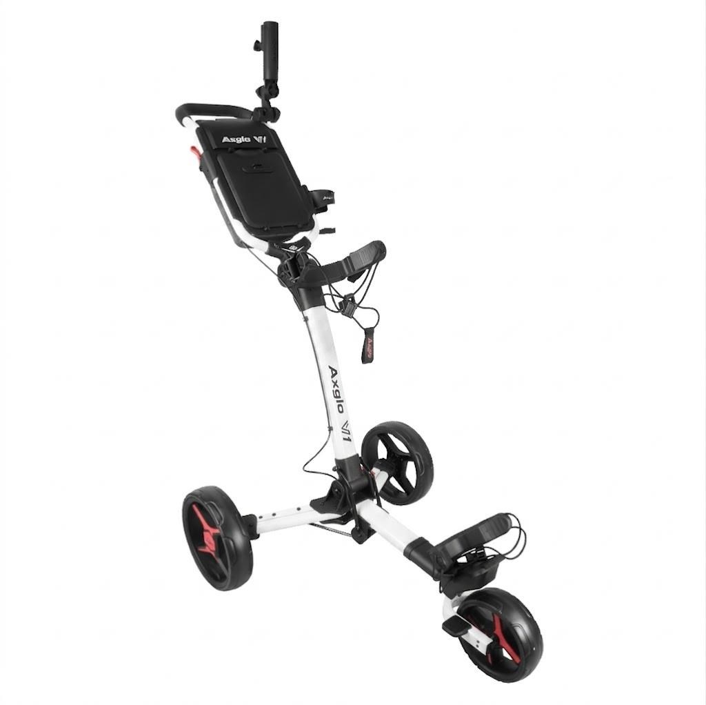 Axglo V1 Manuell Golftrolley, weiss/rot