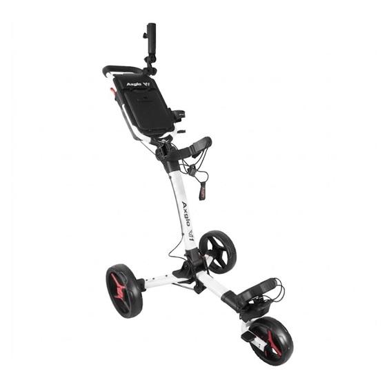 Axglo V1 Manuell Golftrolley, weiss/rot