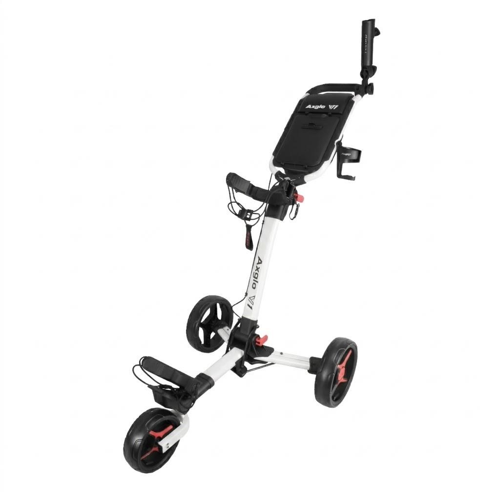 Axglo V1 Manuell Golftrolley, weiss/rot