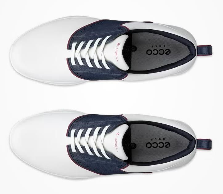Ecco S-Casual Herren Golfschuhe, weiss/dunkelblau