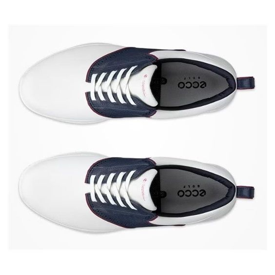 Ecco S-Casual Herren Golfschuhe, weiss/dunkelblau