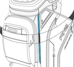 Ping Pioneer 244 Cartbag, blau/schwarz