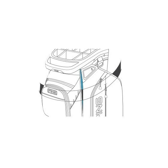 Ping Traverse 244 Cartbag, Dunkelblau / Sand meliert