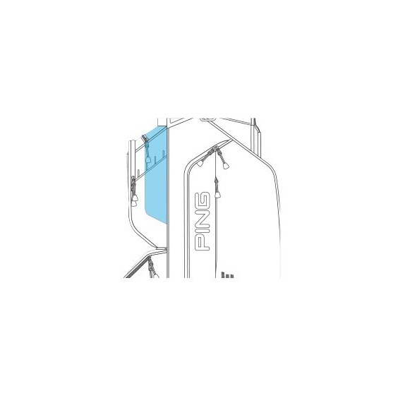 Ping Traverse 244 Cartbag, schwarz/rot
