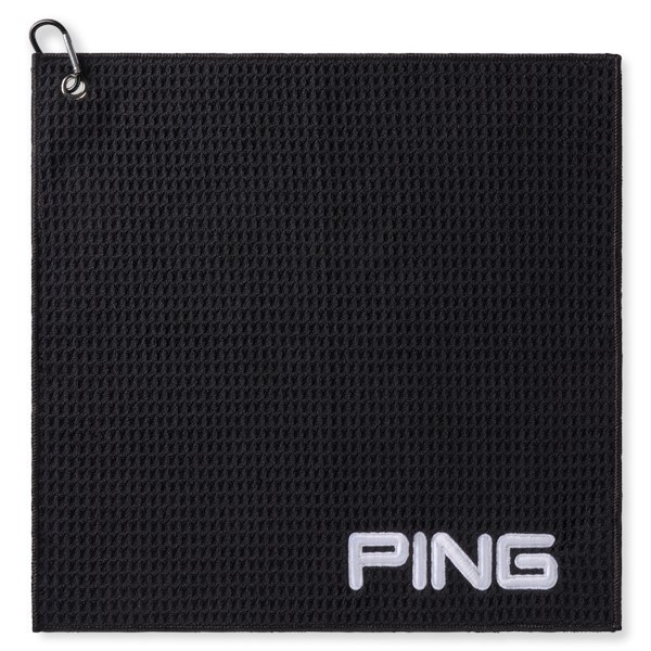 Ping Clip GolfHandtuch, schwarz