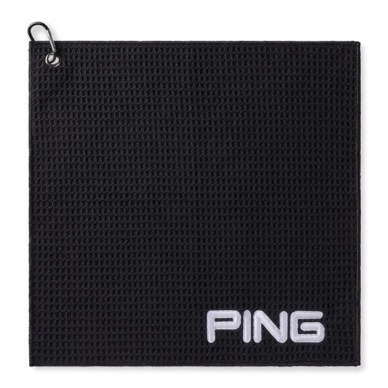 Ping Clip GolfHandtuch, schwarz
