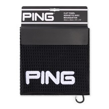 Ping Clip GolfHandtuch, schwarz