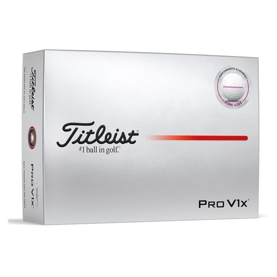 Titleist Pro V1x Performance Alignment Pink Golfbälle