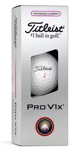 Titleist Pro V1x Performance Alignment Pink Golfbälle