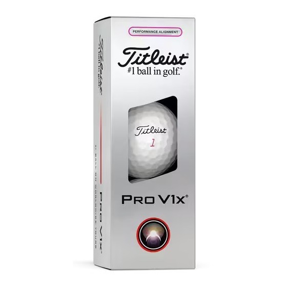 Titleist Pro V1x Performance Alignment Pink Golfbälle