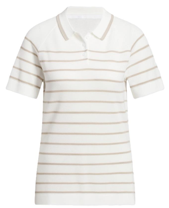 Adidas Ultimate365+ Stripe Knit Damen Poloshirt, weiss